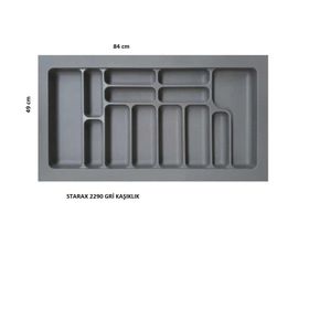 Starax 2290 Gri 84x49cm Plastik Kaşıklık
