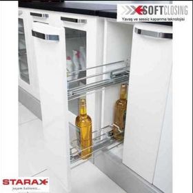 Starax 2476 Ahşap Tek Açılım Ten Sol 450 Tezgah Altı Şişelik