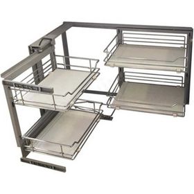 Starax 3003 Krom Sol Ahşap Frenli Kör Köşe Mekanizma