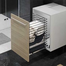 Starax 40 cm Antrasit Modül Frenli Gizli Raylı Çamaşır Sepeti