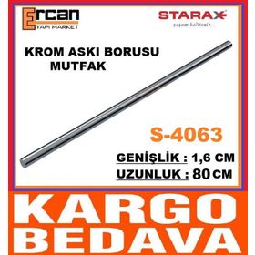 Starax 4063 80 cm Krom Mutfak Askı Borusu