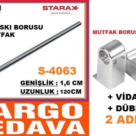 Starax 4065 120 cm Krom Mutfak Askı Borusu