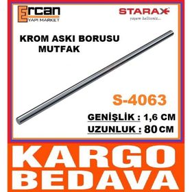 Starax 4065 120 cm Krom Mutfak Askı Borusu