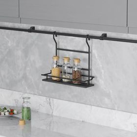 Starax 4123 Antrasit Ahşap Tek Küçük Raflı Baharatlık