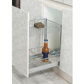 Starax S-2103-C 45 cm Frenli 2 Sepetli Tezgahaltı Şişelik