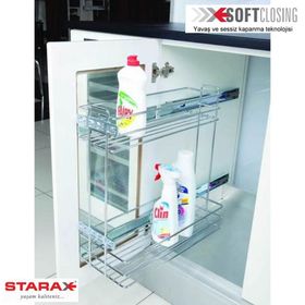 Starax S-2215-A 25 cm Antrasit Modül Teleskopik Yandan Raylı Şişelik
