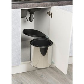 Starax S-2253-SS Otomatik Kapaklı Krom Paslanmaz Çöp Kovası