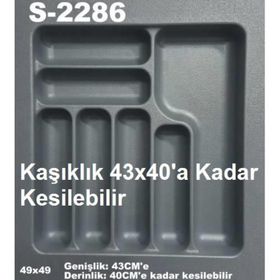 Starax S-2286 49x49 cm Çekmece İçi Plastik Kaşıklık