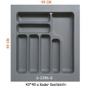 Starax S-2286-G Gri Plastik Kaşıklık