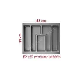 Starax S-2287 54x49 cm Çekmece İçi Plastik Kaşıklık