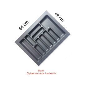 Starax S-2288 64x49 cm Çekmece İçi Plastik Kaşıklık