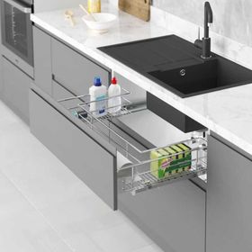 Starax S-2353 Çift Açılım Tandem 80 cm Evye Altı Çekmece