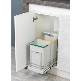 Starax S-2392 Teleskopik Raylı Plastik Gövde 12+12 lt Çöp Kovası