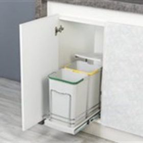 Starax S-2392 Teleskopik Raylı Plastik Gövde 12+12 lt Çöp Kovası