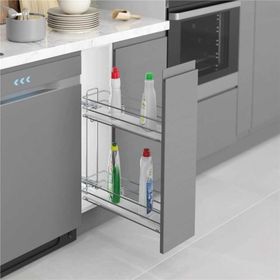 Starax S-2492-C Krom 16 cm Ahşap Tablalı Gizli Raylı Deterjanlık