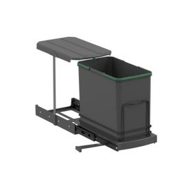 Starax S-2571-A Teleskopik Raylı Plastik 24 lt Antrasit Çöp Kovası