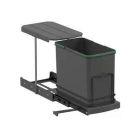 Starax S-2571-A Teleskopik Raylı Plastik 24 lt Antrasit Çöp Kovası