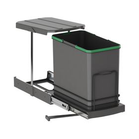 Starax S-2571-A Teleskopik Raylı Plastik 24 lt Antrasit Çöp Kovası