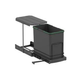 Starax S-2571-A Teleskopik Raylı Plastik 24 lt Antrasit Çöp Kovası