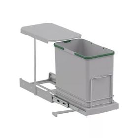 Starax S-2571-G Teleskopik Raylı Plastik 24 lt Gri Çöp Kovası
