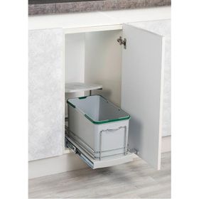Starax S-2573-G Raylı Plastik Gövde 16 lt Gri Çöp Kovası