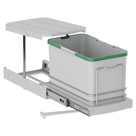 Starax S-2573-G Raylı Plastik Gövde 16 lt Gri Çöp Kovası