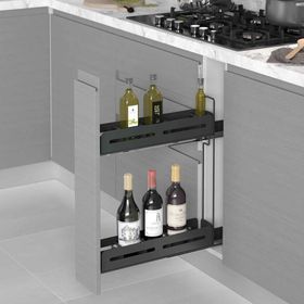 Starax S-2662-UB-A Unique Box Antrasit 15 cm Ahşap Tablalı Gizli Raylı Kepçelik