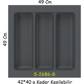 Starax S-2686-G 49x49 cm Gri Kepçelik