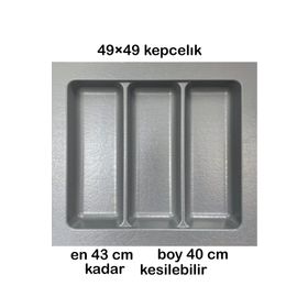 Starax S-2686-G 49x49 cm Gri Kepçelik