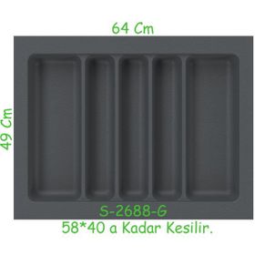 Starax S-2688-G 64x49 cm Gri Kepçelik