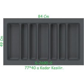 Starax S-2690-G 84x49 cm Gri Kepçelik