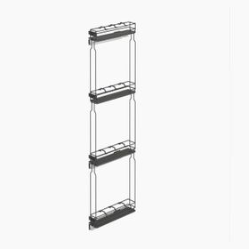 Starax S-2918-A 106x450x1650 mm Sağ 4 Sepetli Ahşap Tabanlı Şişelik