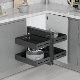 Starax S-3007- UB-A Unique Box Antrasit 45 cm Bağımsız Körköşe Mekanizması
