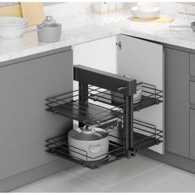 Starax S-3069-A Antrasit 50 cm Ahşap Tablalı Bağımsız Körköşe Mekanizma