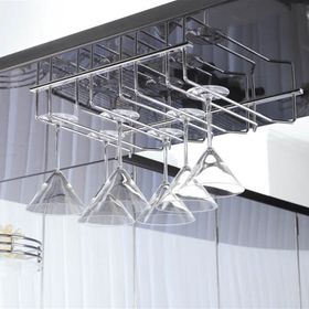 Starax S-4016-C Krom 2 Bölmeli Kadeh Askısı