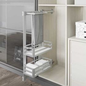 Starax S-6083-G Alüminyum 2 Sepetli Frenli Raylı Pantolonluk