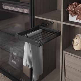 Starax S-6204-A Antrasit 55 cm Yan Bağlı Teleskopik Raylı Alüminyum Pantolonluk