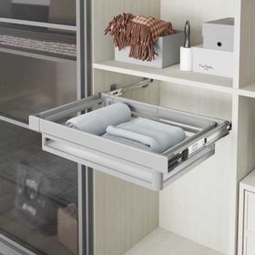 Starax S-6226 70 cm Yandan Bağlamalı Teleskopik Raylı Alüminyum Çekmece Sepeti
