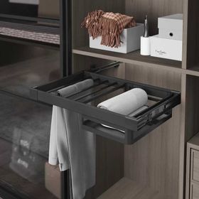 Starax S-6243-G 90 cm Yana Bağlantılı Teleskopik Raylı Alüminyum Çekmeceli Pantolonluk