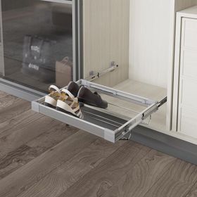 Starax S-6263-G Gri 800 mm Teleskopik Raylı Alüminyum Ayakkabılık