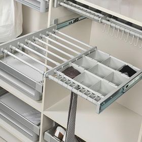 Starax S-6319-G 90 cm Yana Yağlantılı Plastik Kapaklı Telekopik Raylı Kutulu Pantolonluk