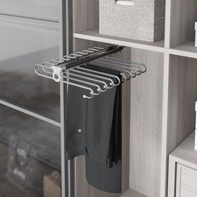 Starax S-6545-G Gri Tavan Bağlantılı Raylı Pantolon Askısı