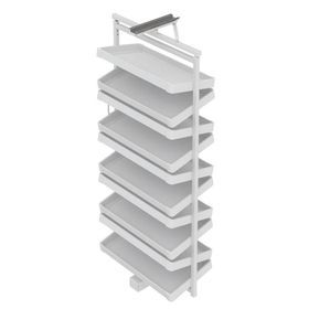 Starax S-6833-W Beyaz 1350-1550 mm Teleskopik Raylı Döner Ayakkabılık