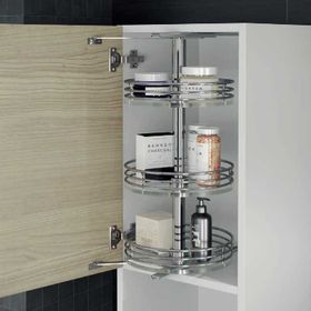 Starax S-8401-C Mini 25 cm Krom Döner Sepetli Banyo Seti