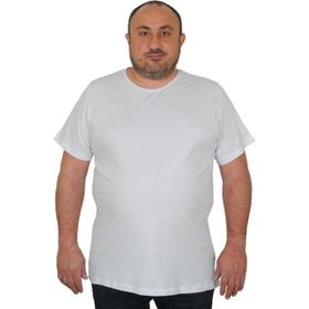 Starbattal 11100 Beyaz Büyük Beden Basic Erkek T-shirt