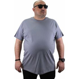 Starbattal 11100 Gri Büyük Beden Basic Erkek T-shirt