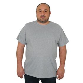 Starbattal 11100 Gri Büyük Beden Basic Erkek T-shirt