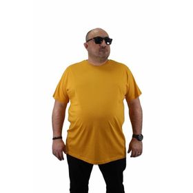 Starbattal 11100 Hardal Büyük Beden Basic Erkek T-shirt