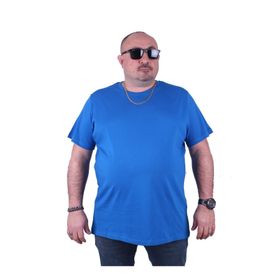 Starbattal 11100 Saks Büyük Beden Basic Erkek T-shirt