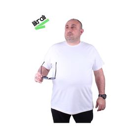 Starbattal 11160 Beyaz Büyük Beden Erkek T-shirt